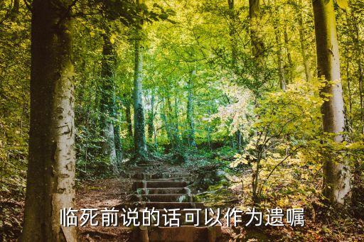 臨死前說的話可以作為遺囑