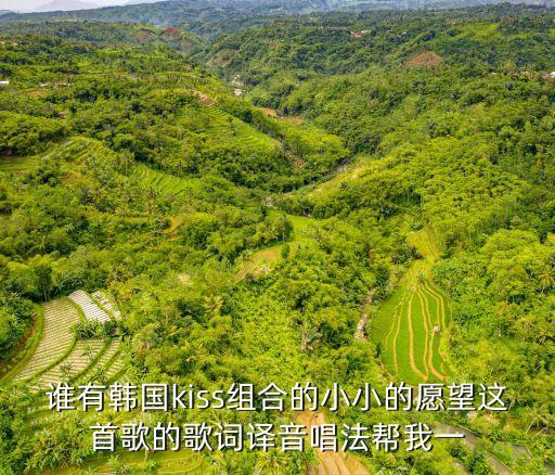 誰有韓國kiss組合的小小的愿望這首歌的歌詞譯音唱法幫我一