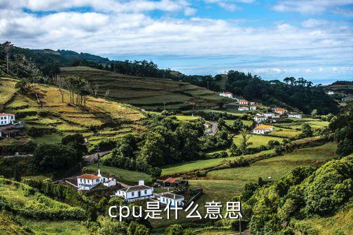 cpu什么意思，什么叫CPU