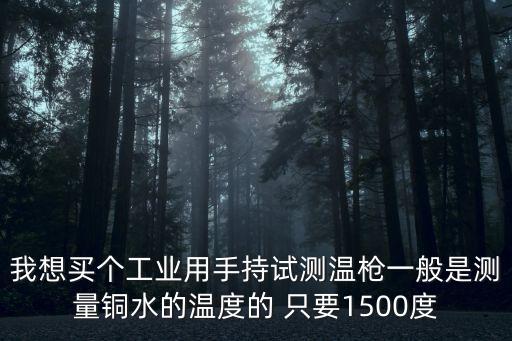 我想買個工業用手持試測溫槍一般是測量銅水的溫度的 只要1500度