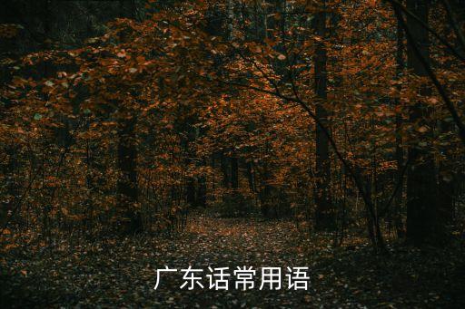 廣東話常用語