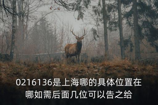0216136是上海哪的具體位置在哪如需后面幾位可以告之給