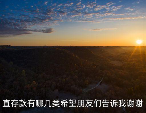 直存款有哪幾類希望朋友們告訴我謝謝