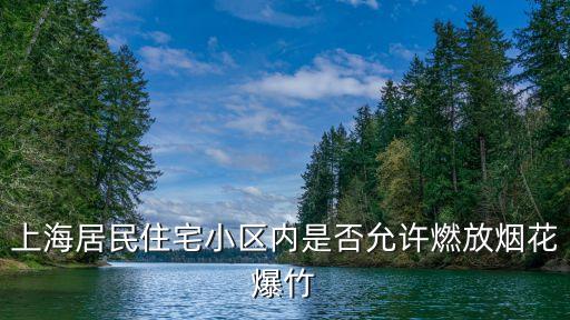 上海居民住宅小區內是否允許燃放煙花爆竹