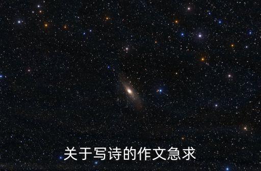 關于寫詩的作文急求