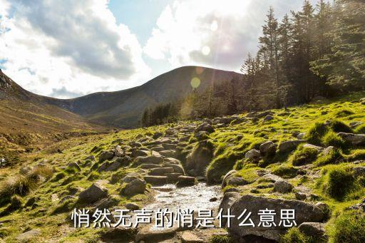  悄然無聲的悄是什么意思