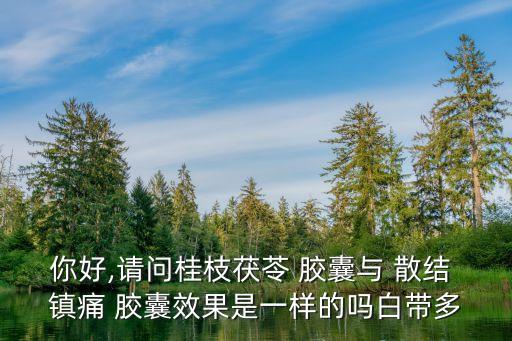 你好,請問桂枝茯苓 膠囊與 散結 鎮痛 膠囊效果是一樣的嗎白帶多