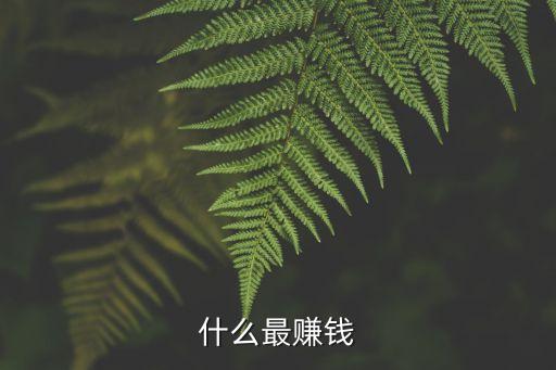 最賺錢，什么最賺錢
