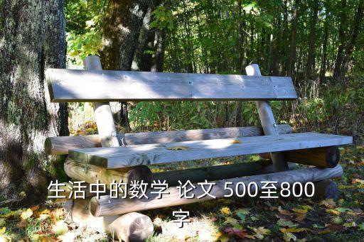 數學與生活論文，生活中的數學 論文 500至800字