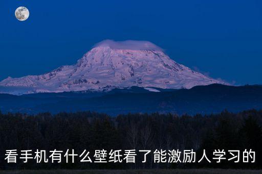 看手機有什么壁紙看了能激勵人學習的