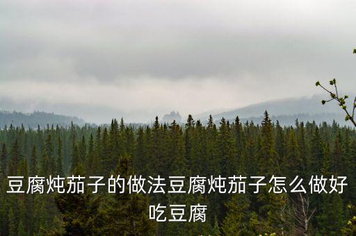 豆腐燉茄子的做法豆腐燉茄子怎么做好吃豆腐
