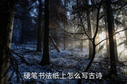 硬筆書法紙上怎么寫古詩