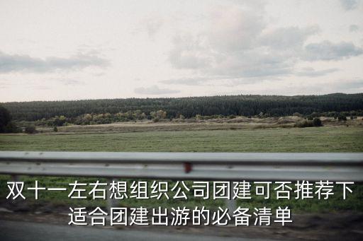 雙十一左右想組織公司團建可否推薦下適合團建出游的必備清單