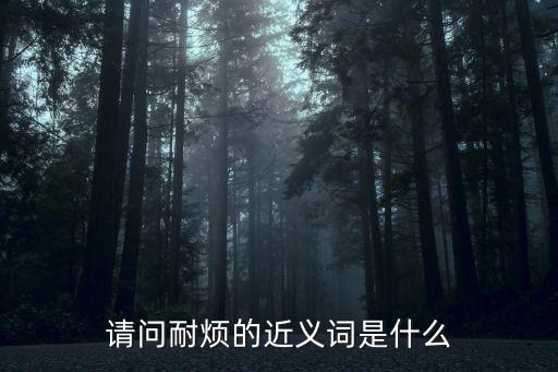 請問耐煩的近義詞是什么