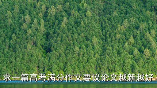 高中優秀議論文，急求高中生議論文范文及點評