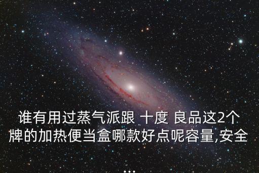 誰有用過蒸氣派跟 十度 良品這2個牌的加熱便當盒哪款好點呢容量,安全...