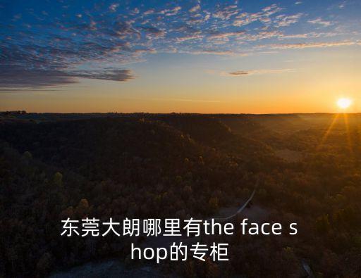 東莞大朗哪里有the face shop的專柜