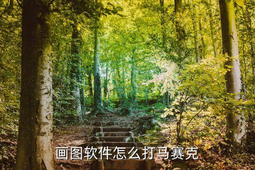 畫圖軟件怎么打馬賽克