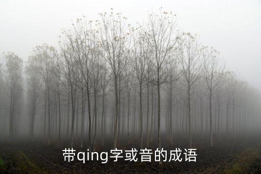 音的成語，帶qing字或音的成語