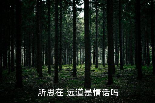  所思在 遠道是情話嗎