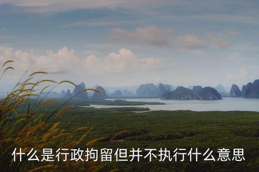 拘留的意思，拘留是什么意思