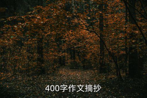 400字作文摘抄
