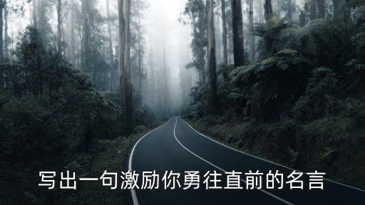 勇往直前的勵志句子，寫出一句激勵你勇往直前的名言