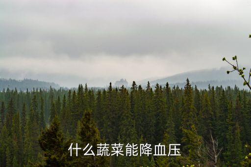 哪些蔬菜可以降血壓，什么蔬菜能降血壓
