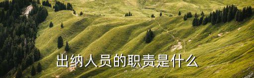 出納人員的職責是什么