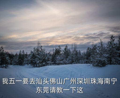 我五一要去汕頭佛山廣州深圳珠海南寧東莞請教一下這
