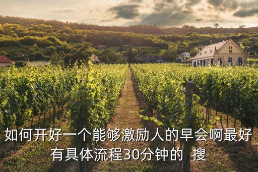 晨會流程，請賜教晨會流程