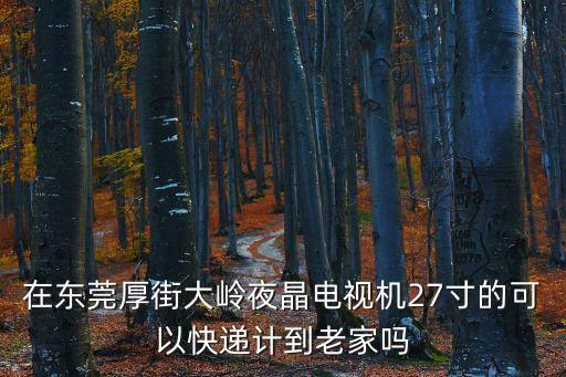 在東莞厚街大嶺夜晶電視機27寸的可以快遞計到老家嗎