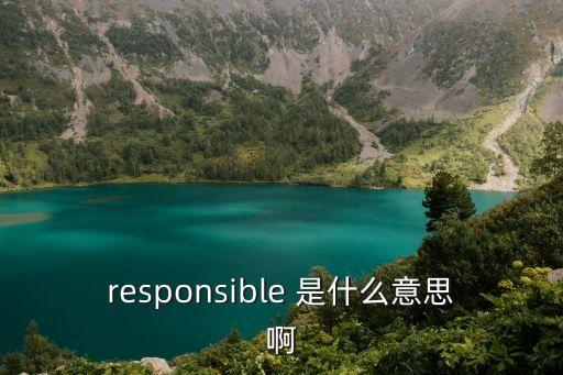 responsible，responsible 是什么意思啊