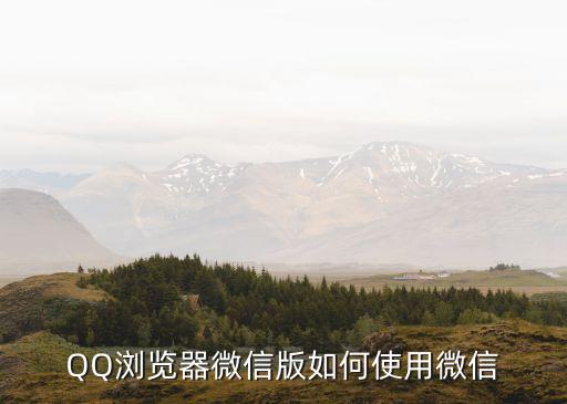 QQ瀏覽器微信版如何使用微信