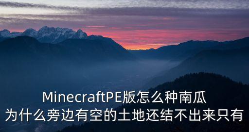 種南瓜，南瓜的種植方法和時間