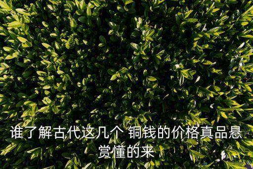 誰了解古代這幾個 銅錢的價格真品懸賞懂的來