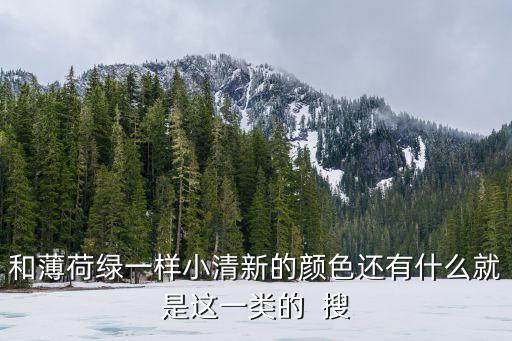 和薄荷綠一樣小清新的顏色還有什么就是這一類的  搜