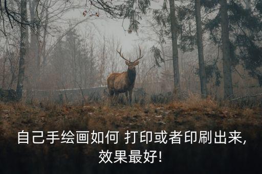 自己手繪畫如何 打印或者印刷出來,效果最好!