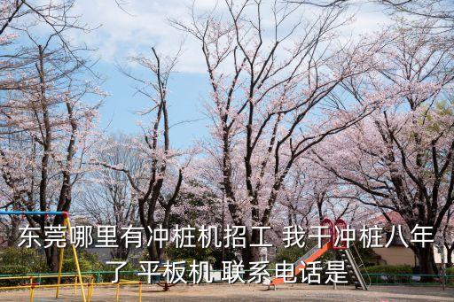 東莞哪里有沖樁機招工 我干沖樁八年了 平板機 聯系電話是