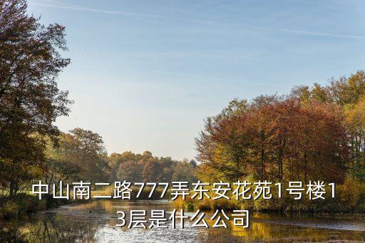 中山南二路777弄東安花苑1號(hào)樓13層是什么公司