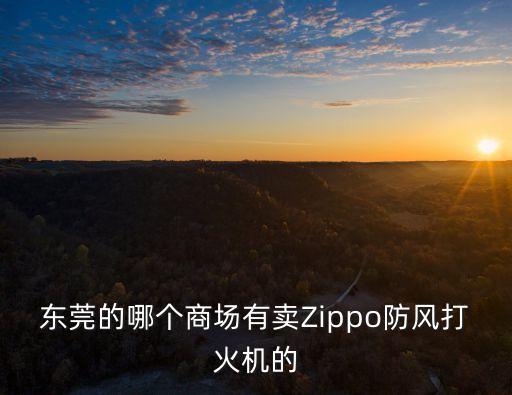 東莞的哪個商場有賣Zippo防風打火機的
