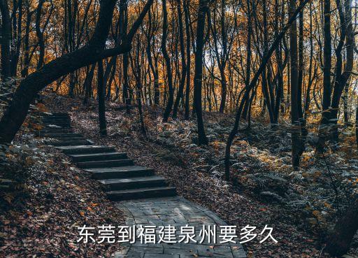 東莞到福建泉州要多久