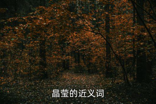 晶瑩的近義詞，晶瑩的近義詞