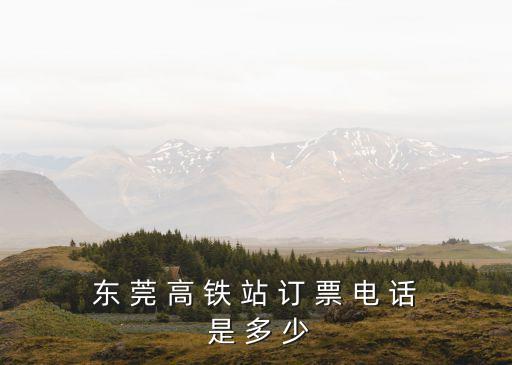 東 莞 高 鐵 站 訂 票 電 話(huà) 是 多 少