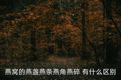 燕條，燕窩的燕盞燕條燕角燕碎在營養價值上面有什么區別嗎  搜
