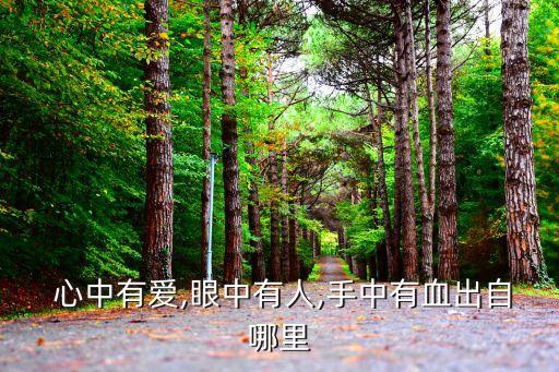  心中有愛,眼中有人,手中有血出自哪里