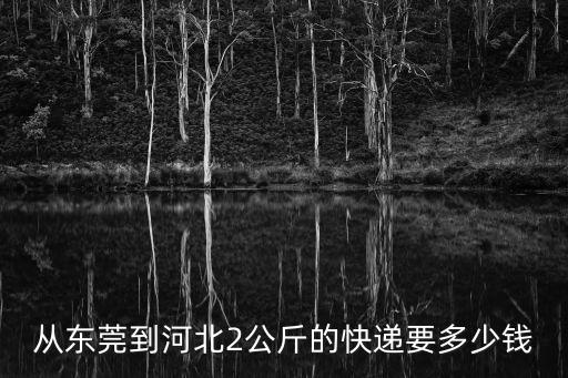 從東莞到河北2公斤的快遞要多少錢