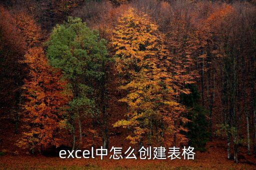 怎么建表格，excel怎么建立表格