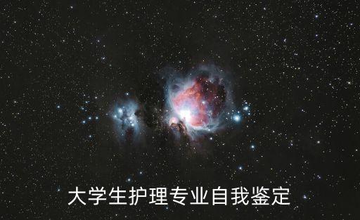 大學(xué)生護理專業(yè)自我鑒定