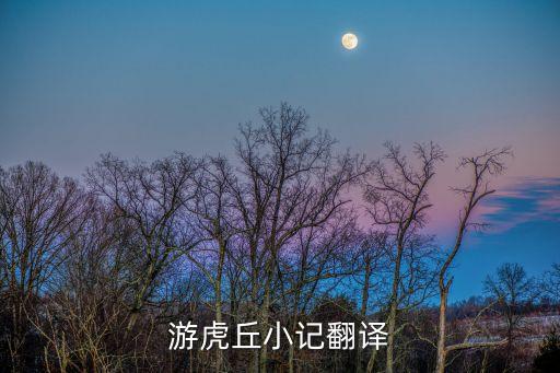 游虎丘小記翻譯